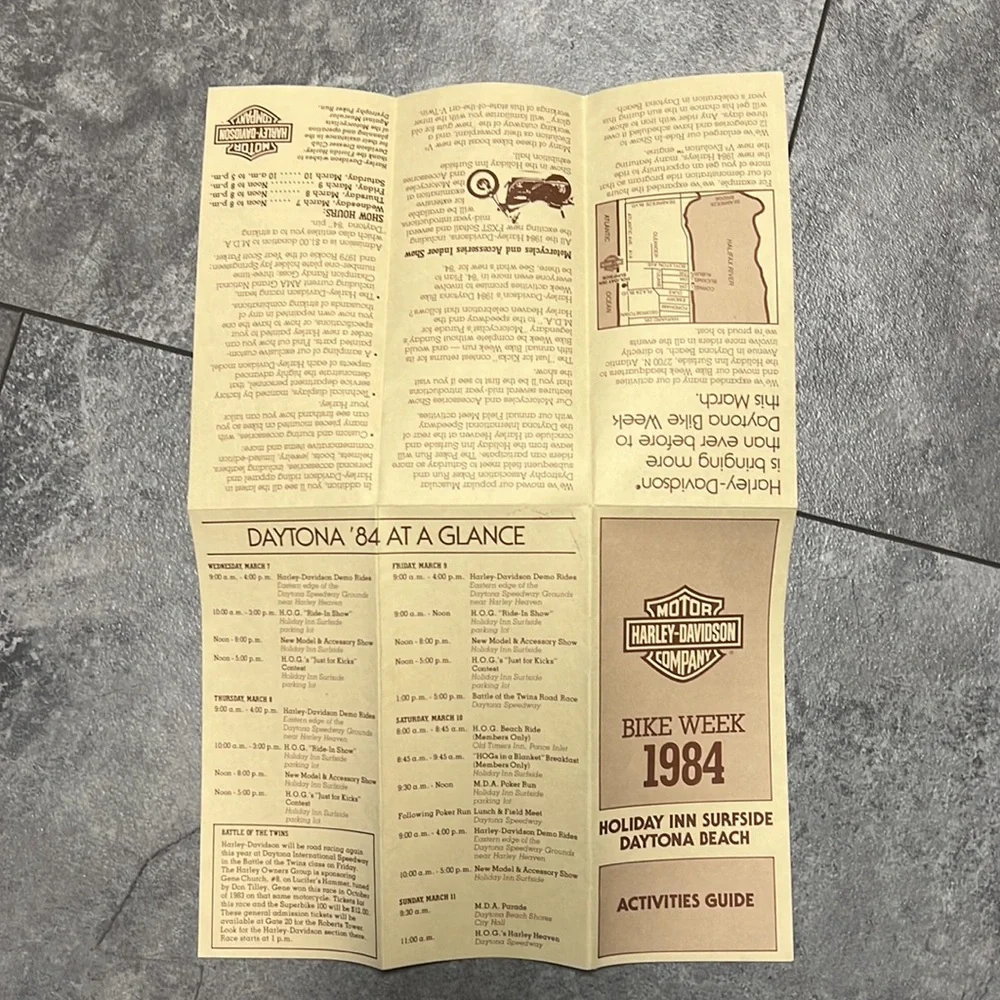 HARLEY DAVIDSON 1982 1983 1984 Bike Week Activities Guide’s excellent condition